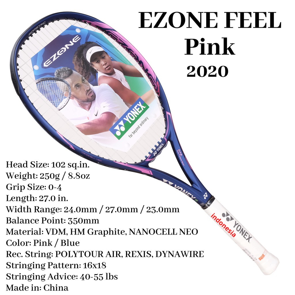 Yonex EZONE FEEL 102 250g - Pink blue 2020 - racket tennis