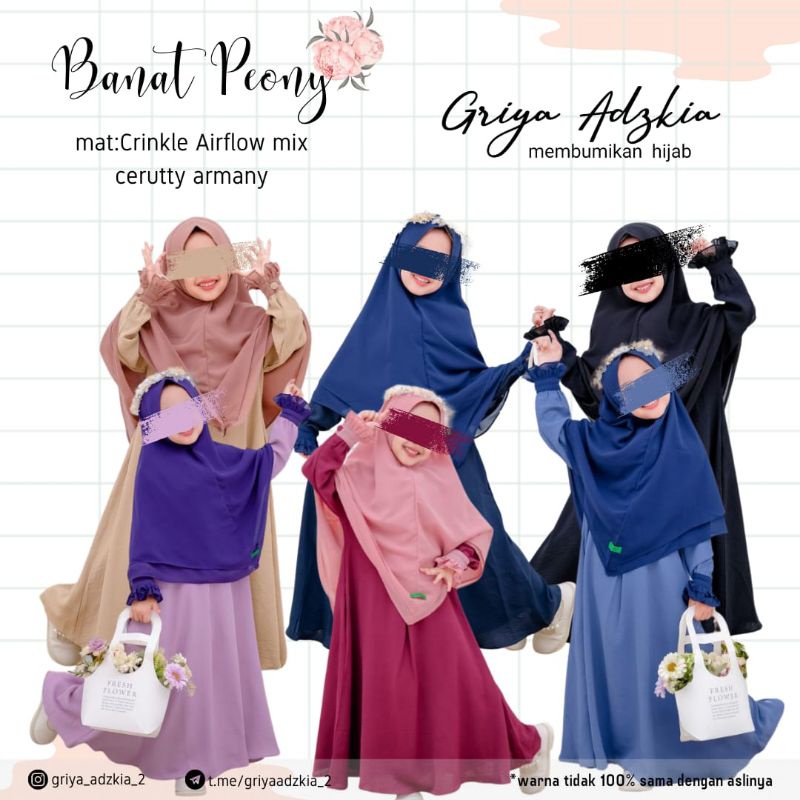 Set banat peony Kids & mom by griya Adzkia