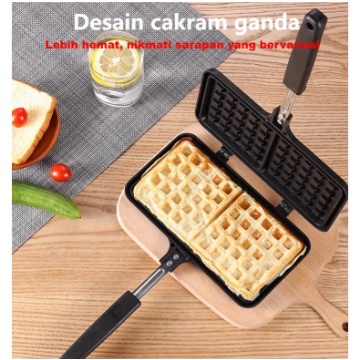 Cetakan kue Waffle Croffle Maker - Tempat buat Wafel Roti Donat Croissant Anti Lengket Marble coated belgian Waffle Maker