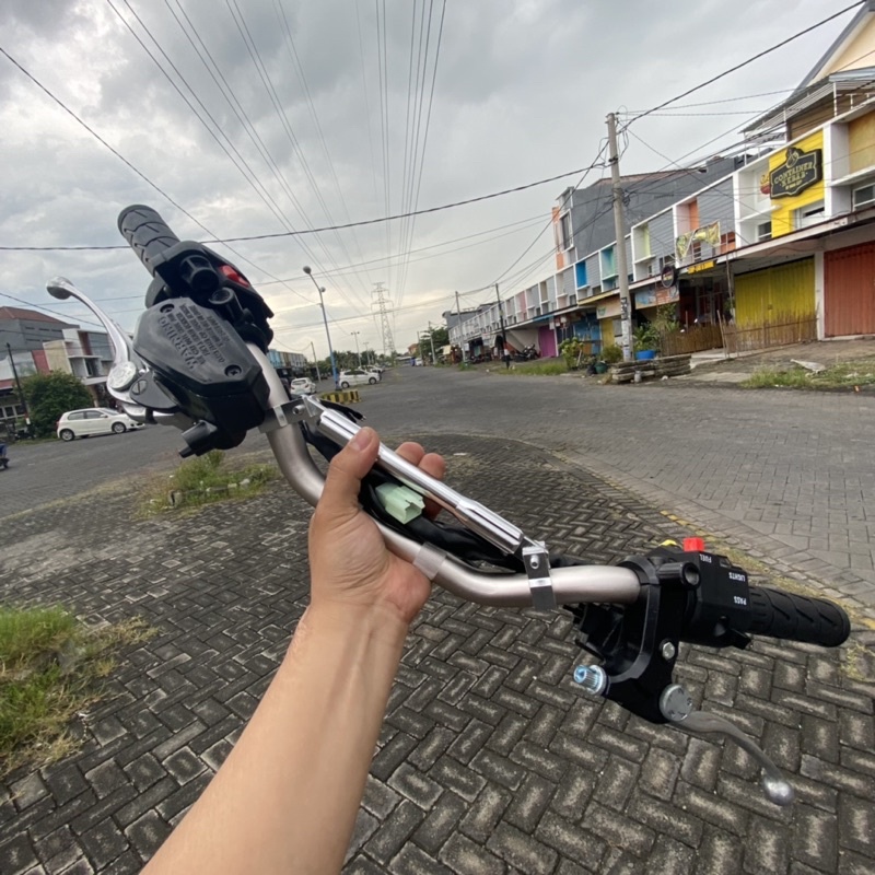 stang stir day copy daytona set holder kanan ksr holder kiri ninja master rem copy ER6n universal