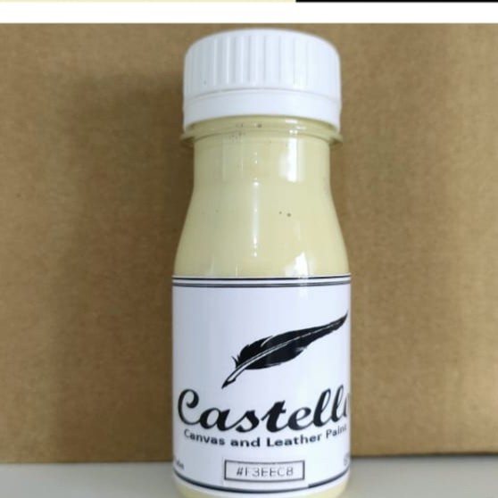 Castellopaint LIGHT YELLOW cat sepatu tas khusus kulit kanvas