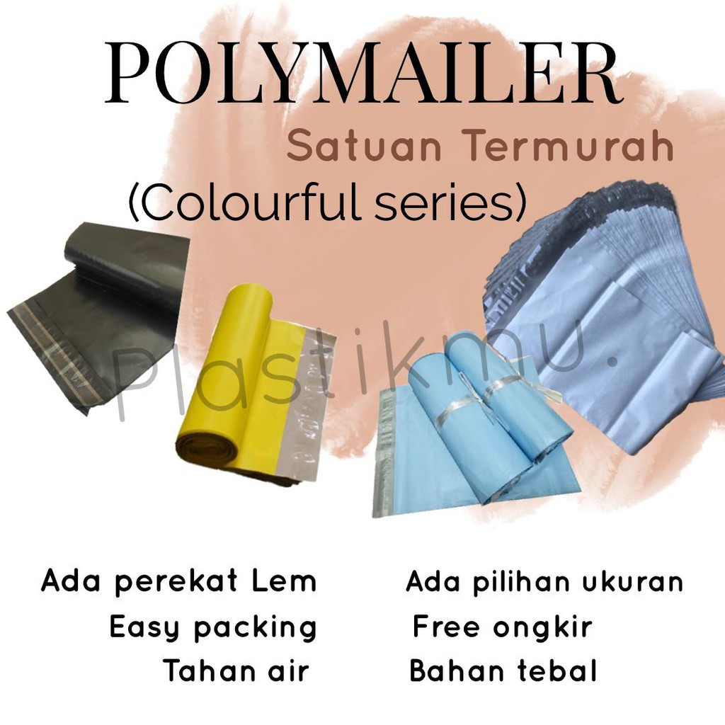 

(SATUAN) POLYMAILER MURAH - PLASTIK PACKING (COLOUR FULL SERIES)