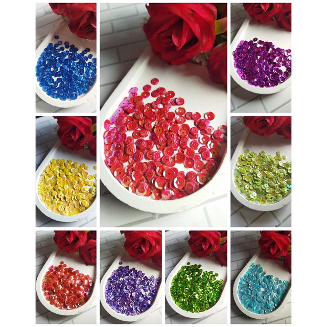 Payet bulat / Manik payet piring 6mm / Payet gepeng