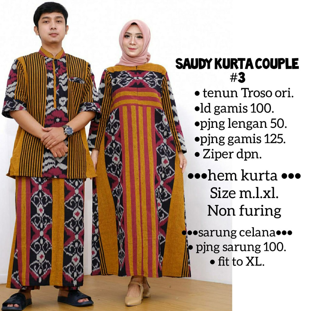 Saudy kurta couple ori tenun troso