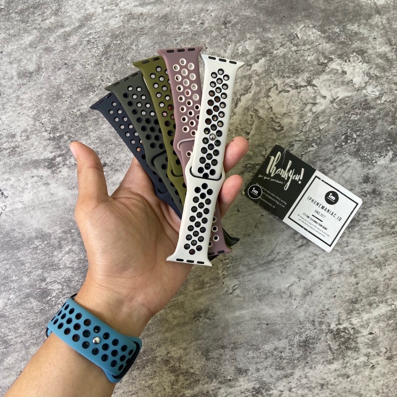STRAP APPLE WATCH IWATCH N*IKE SPORT OLAHRAGA 38mm 42mm 40mm 44mm 41mm 45mm
