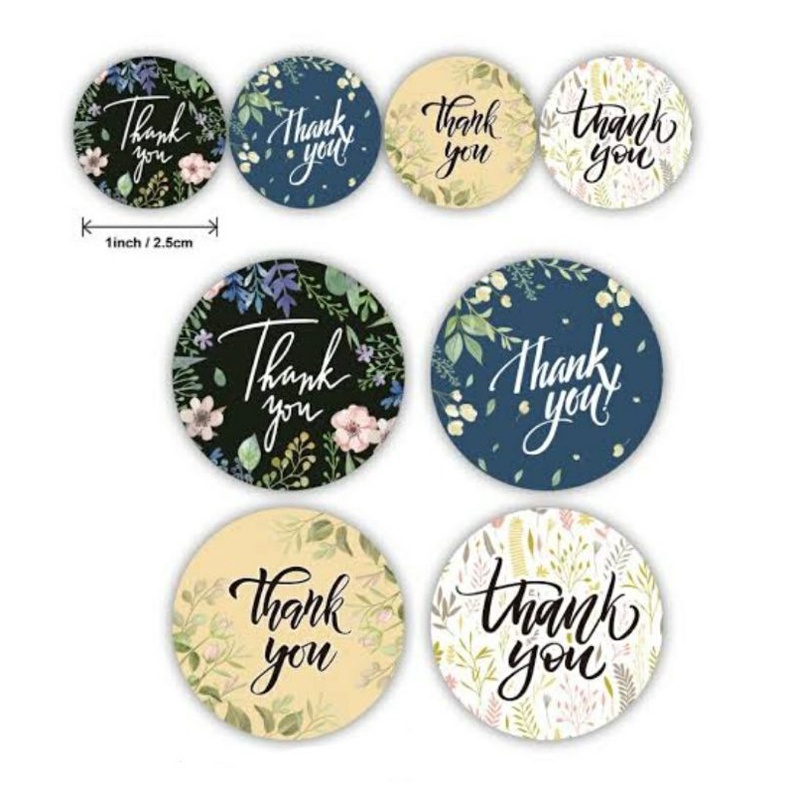 

Label Sticker Thank You Mix Theme 100 pcs | Label Souvenir | Label Craft | Label Olshop