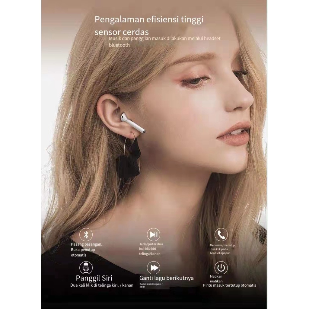 TWS I7S HEADSET EARPHONE BLUETOOTH 5.0 I7s DOUBLE SPORT TRUE WIRELESS TWS IOS/ANDROID TERSEDIA