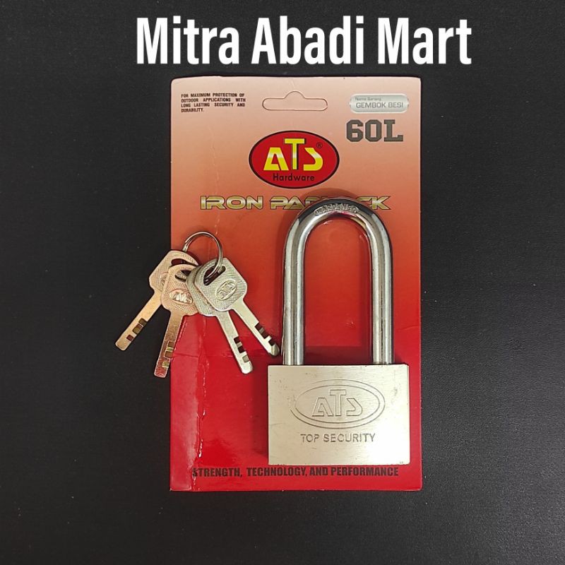 Gembok ATS 60mm Panjang / Gembok Rumah ATS 60mm / Gembok Motor ATS 60mm