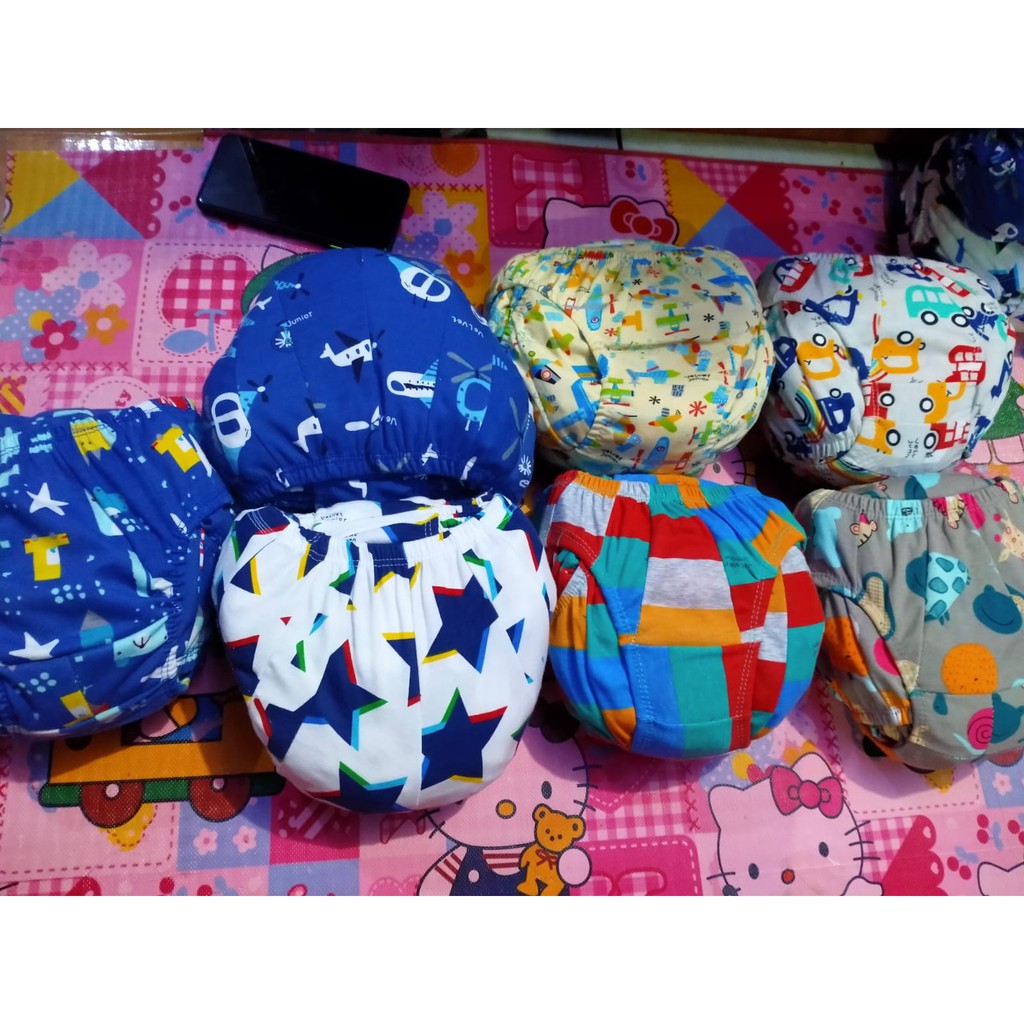 Paket 12pcs CD Libby Velvet Anak Cewek Cowok Usia 1 - 5 Tahun |  Celana dalam anak Laki Perempuan | Sempak Bocah