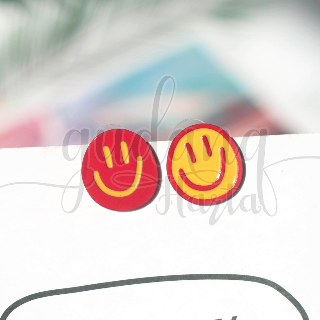 Anting Stud Smile Happy Lucu GH 203776