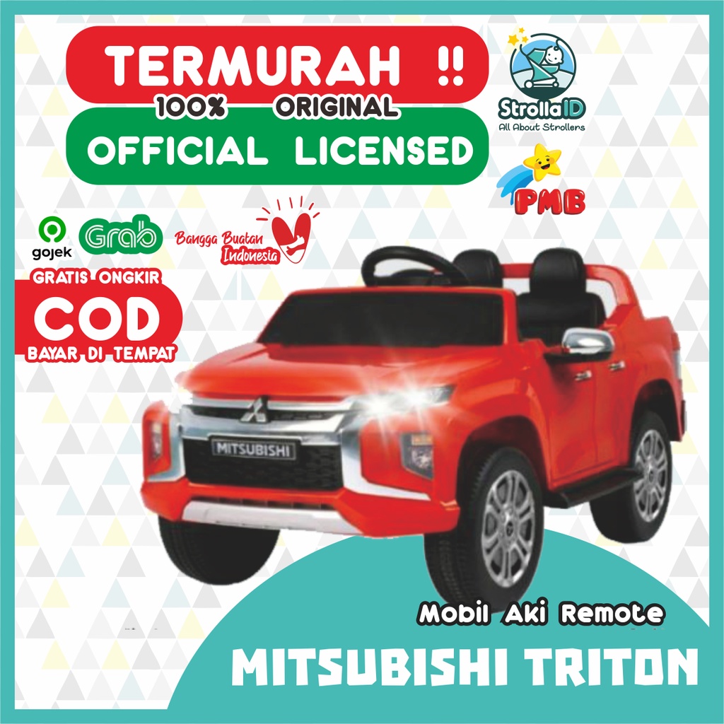 [STROLLA] Mobil Aki Mobil Listrik PMB 8688 Mitsubishi Triton ORIGINAL Motor Aki Mobil Remote Mobil R
