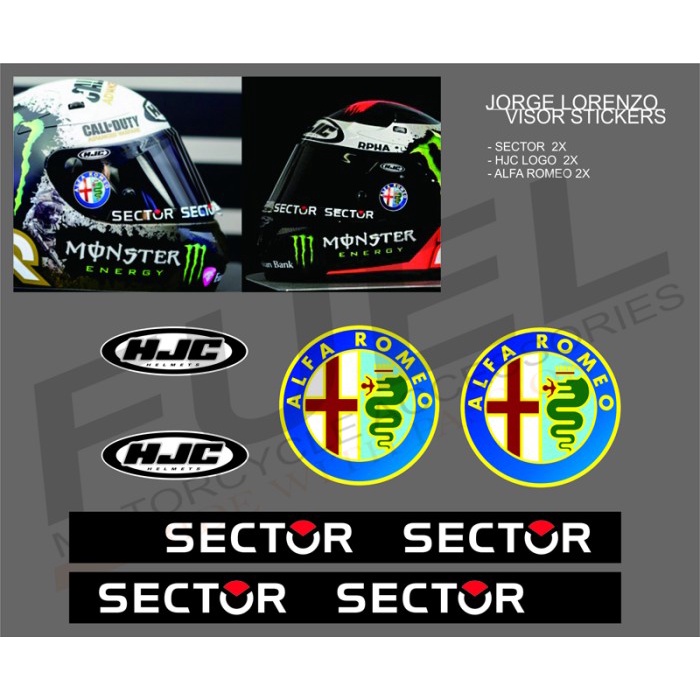 904ei Sticker/Stiker Visor Helm - 99 Jorge Lorenzo - Hjc 5Ttjt