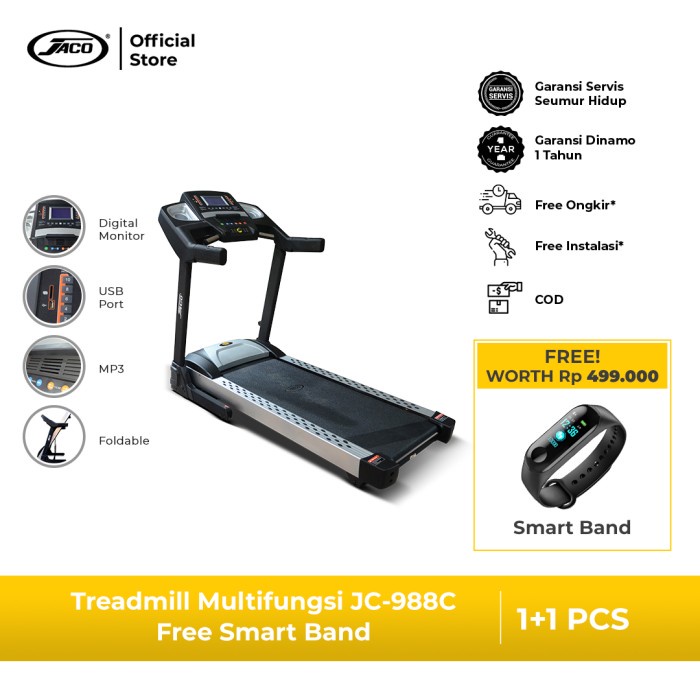 Alat Fitness Electric Treadmill Jaco JC 988C