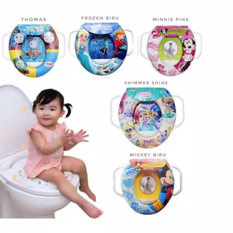 POTTY TRAINING HANDLE - DUDUKAN CLOSET TOILET ANAK balita ada pegangan-dudukan anak ke toilet