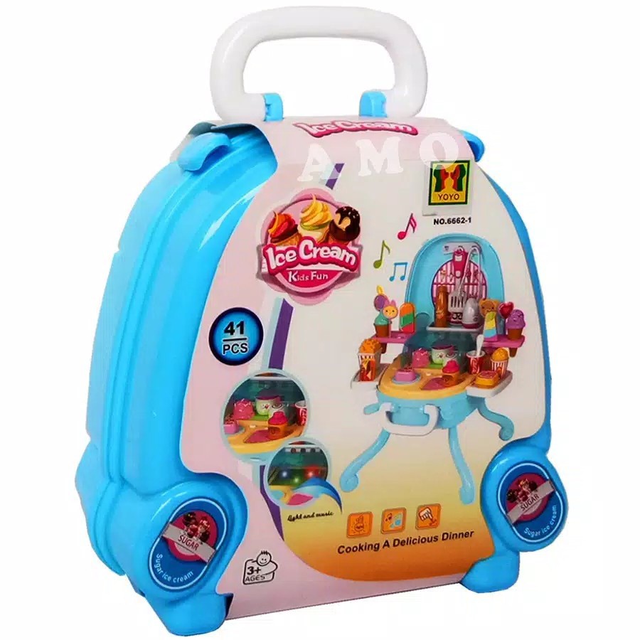MAINAN ANAK ICE CREAM SET KOPER ICE KRIM KOPER PERMEN