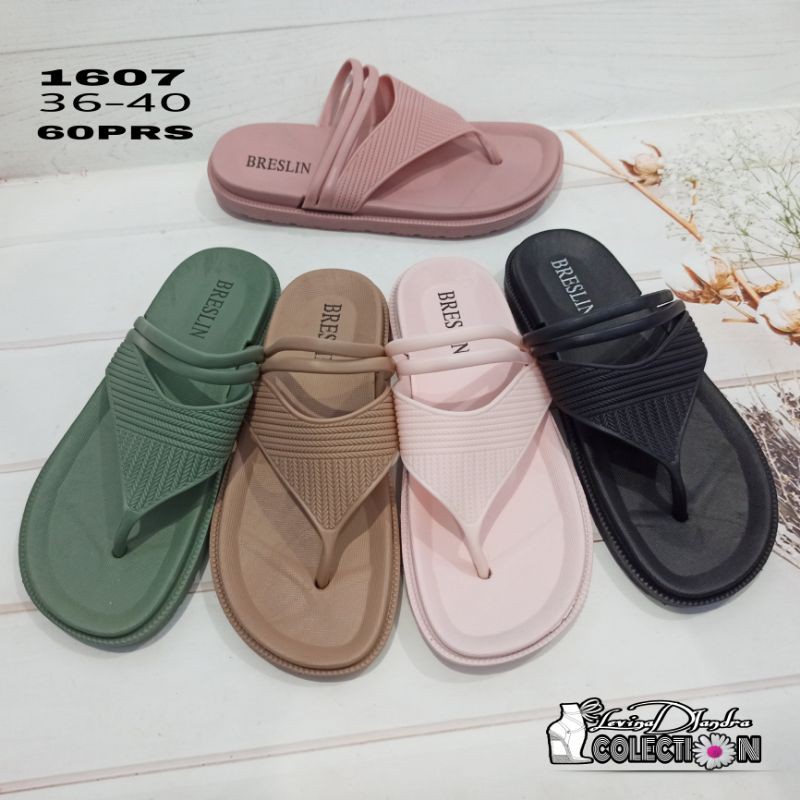 SANDAL JEPIT KARET JELLY BRESLIN NO-1607 MOTIV TALI