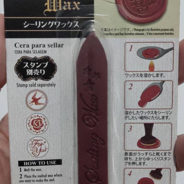 

(Daiso) Sealing Wax Warna Merah Tua