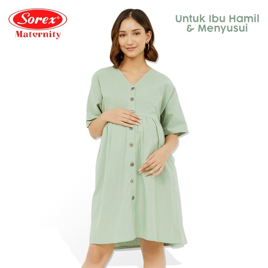 Sorex Dress Maternity Untuk Ibu Hamil Katun Freesize JA 204