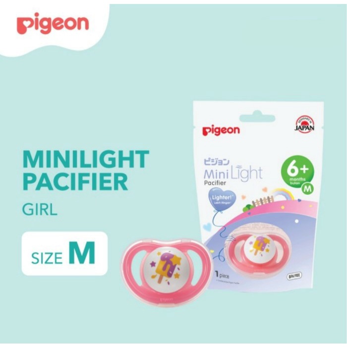 PIGEON Minilight Pacifier Empeng Bayi Soother Newborn - 12 Bulan | Empeng Pigeon