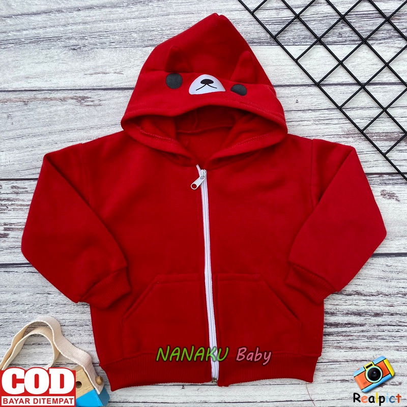 Jaket Bayi Karakter Hoodie Bayi Usia 3-12 Bulan Anababy