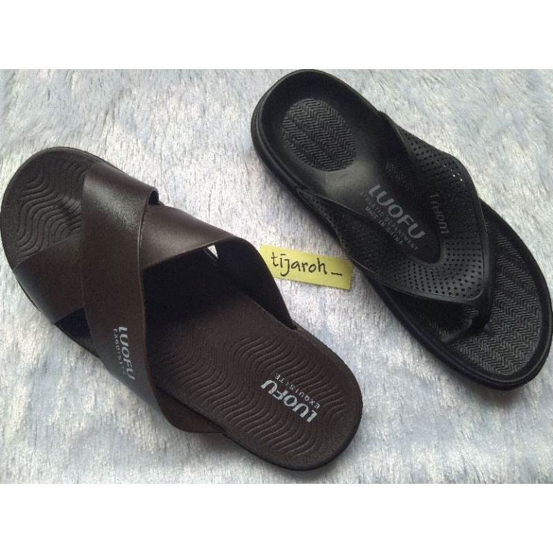 SANDAL EMPUK & RINGAN KOKOP PRIA COMFORT LUOFU ORIGINAL TERMURAH E7192-A12D (AA7) SIZE 40-44