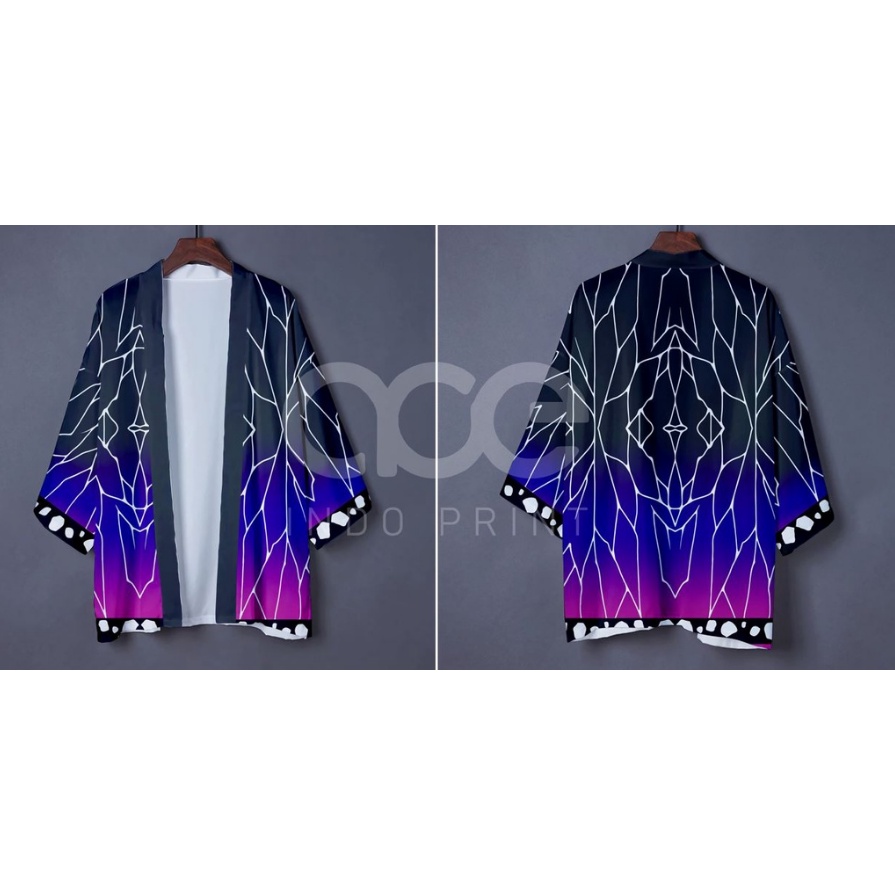 kimono custom big size cardigan yukata cosplay kimono COSTUME COSPLAY SHINOBU KOCHO KIMETSU NO YAIBA