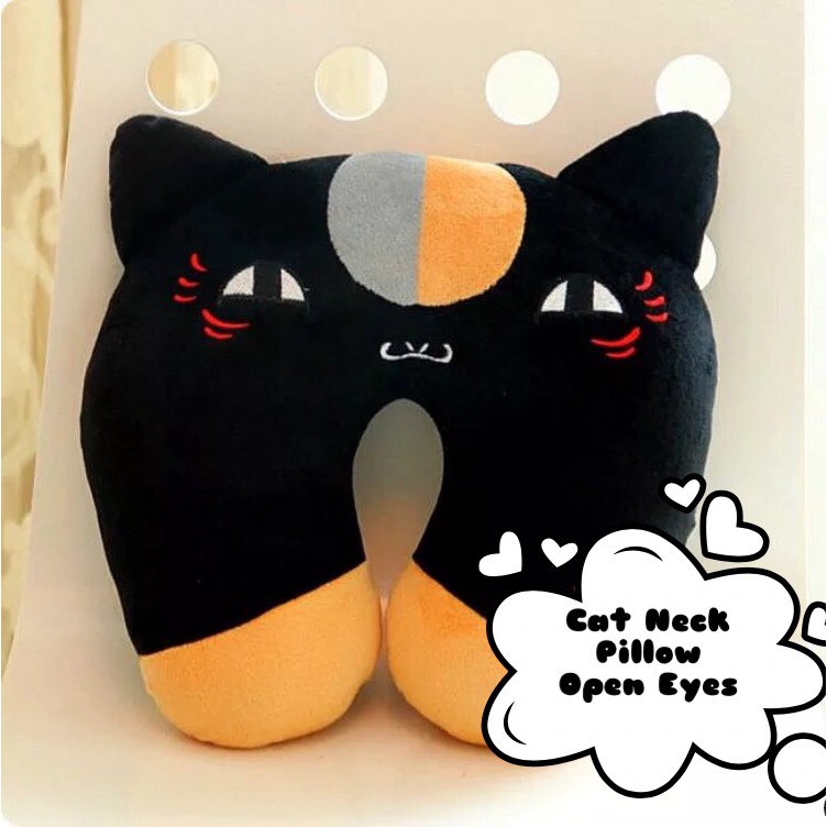 BANTAL LEHER BONEKA KUCING CAT NECK PILLOW IMPOR