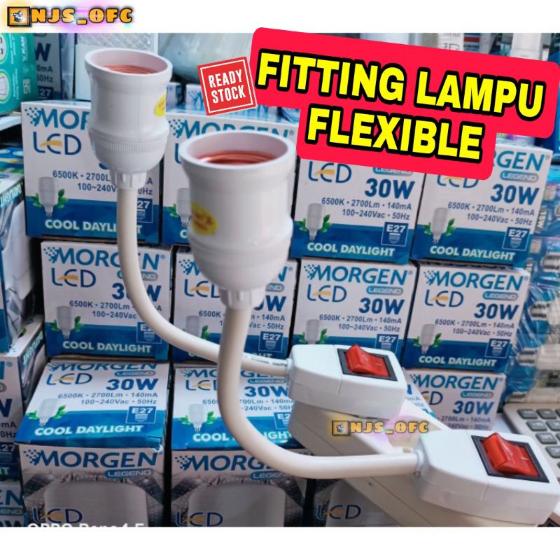 Fitting Lampu Flexible, Fiting lampu Colok, Lampu Tidur,lampu belajar,lampu hias,lampu kamar steker