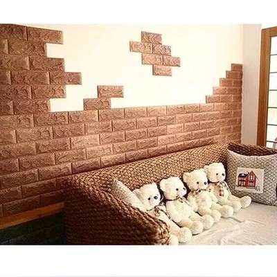 WALLPAPER 3D FOAM MODEL BATU BATA Uk 70 x 77cm [1 KG 5PCS] TERMURAH GROSIRAN wall sticker interior