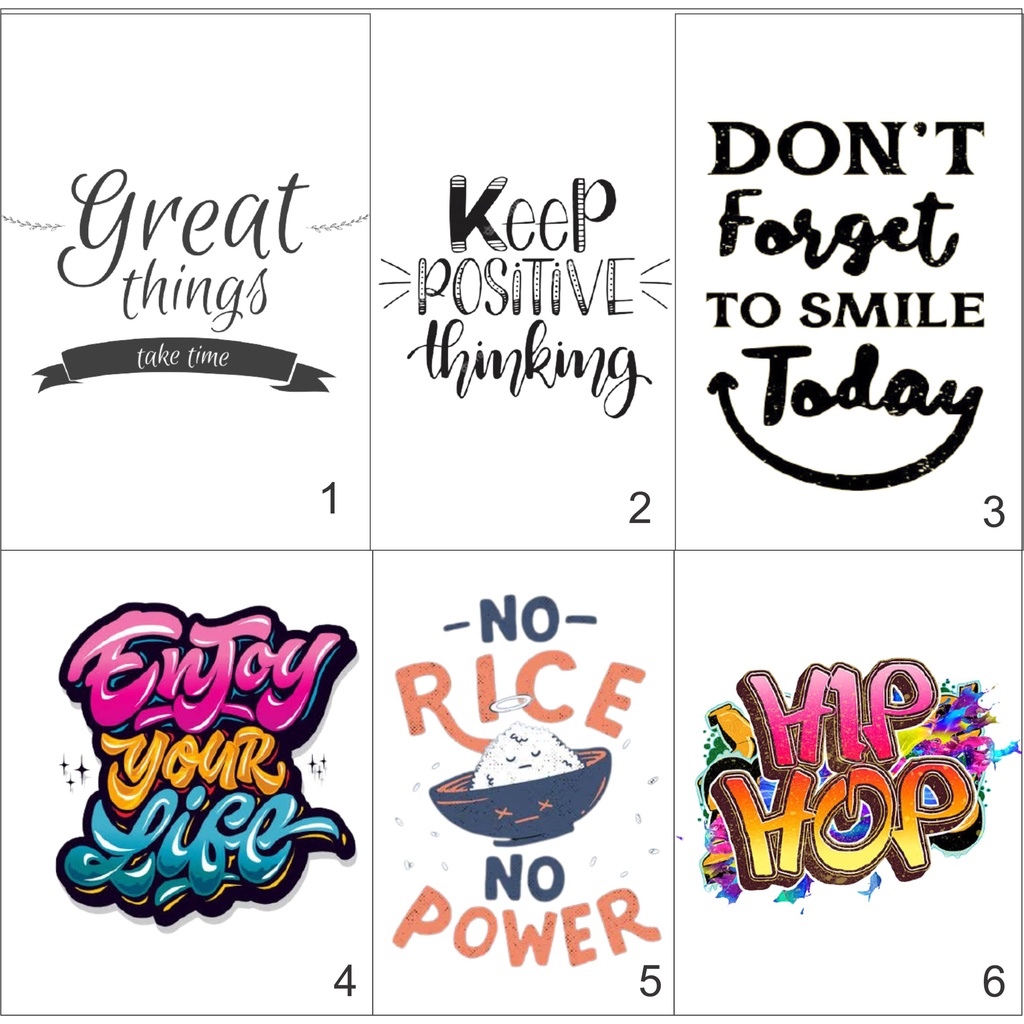 Design sablon DTF custom Tulisan graviti keren warna warni kata kata motivasi  kaos T shirt cetak ga
