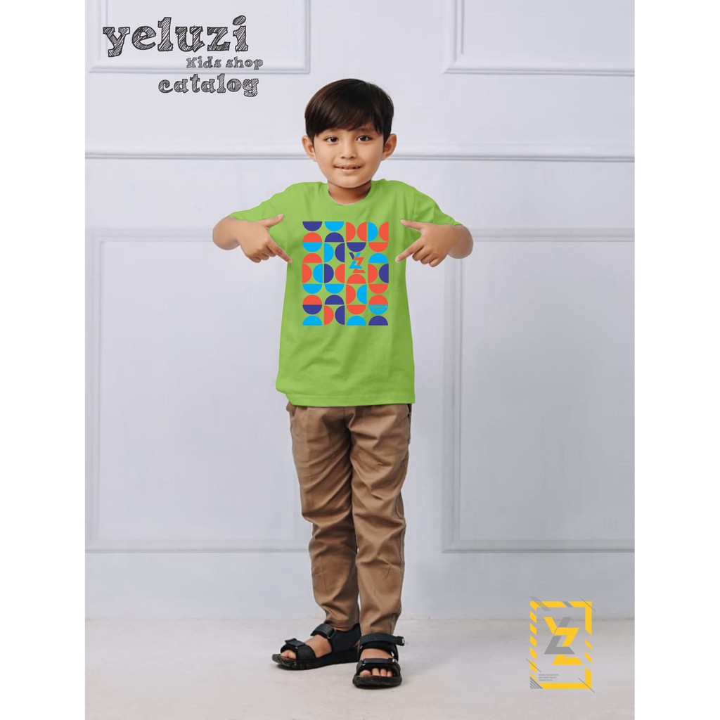 Kaos baju pakaian Distro anak keren kuning yeluzi