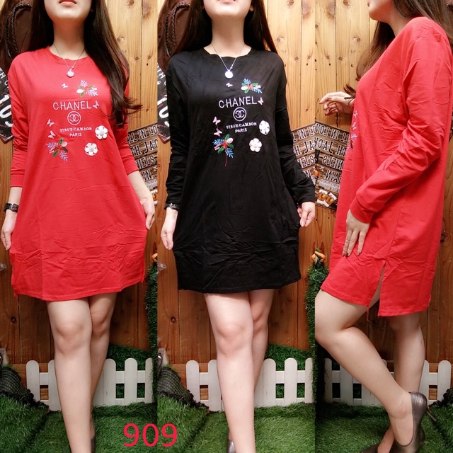 TUNIC DRESS CHNEL BEE BIGSIZE IMPORT 909