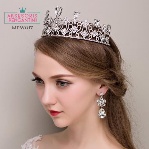 [PRODUK FAVORIT] AKSESORIS PESTA CROWN WEDDING HEADPIECE MAHKOTA PENGANTIN MPW017