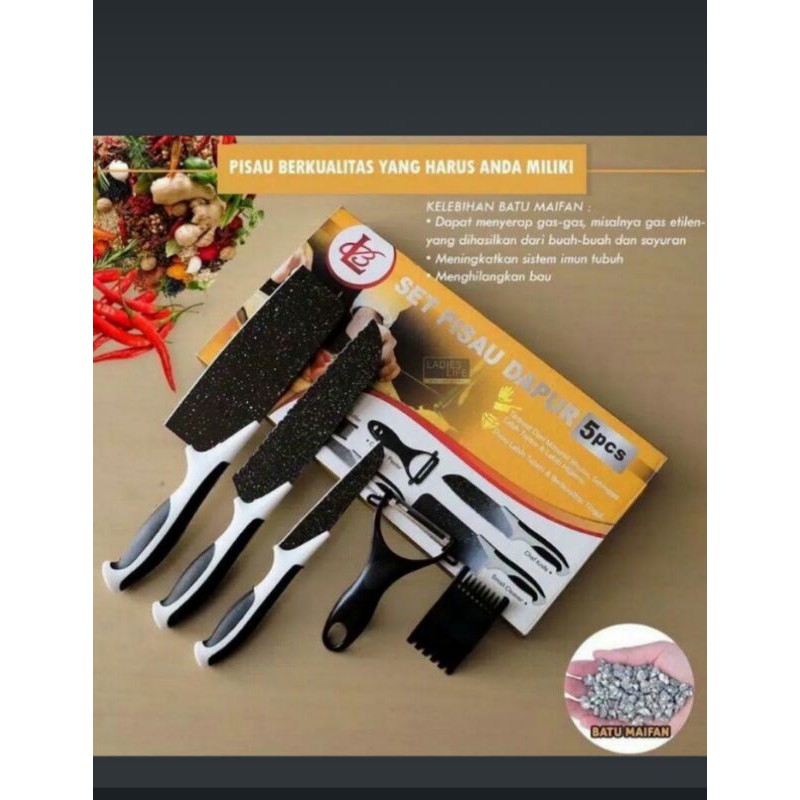 set pisau dapur / pisau dapur viral / set pisau dapur kekinian