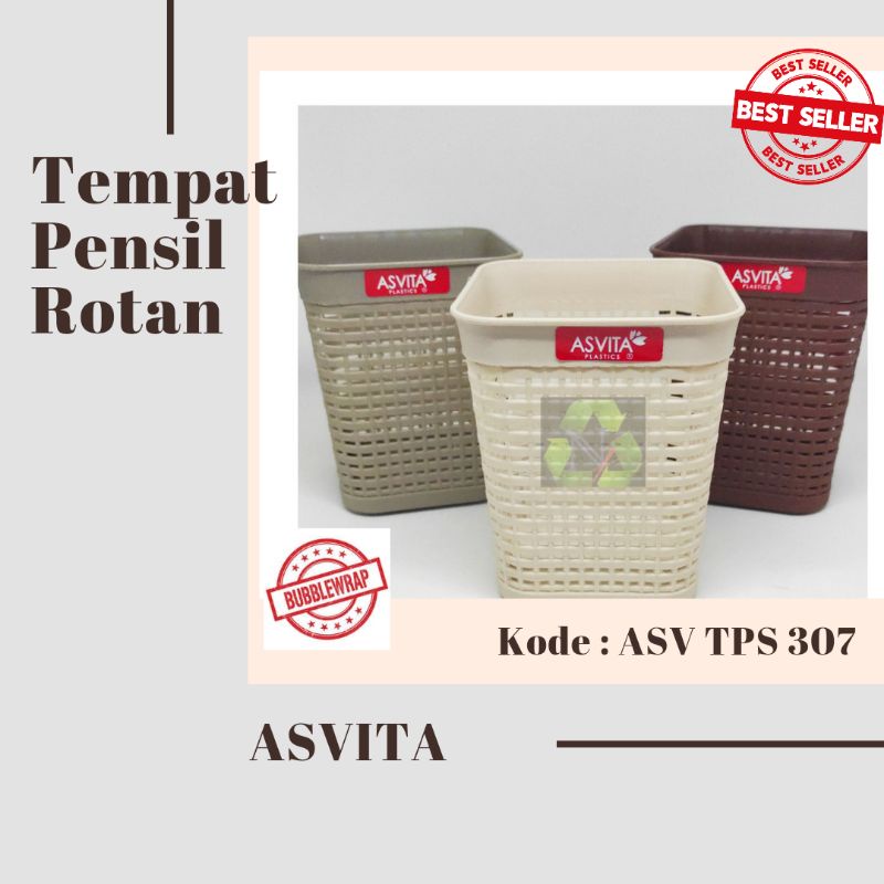 

Tempat Pensil Rotan / Tempat Pensil Plastik Rotan Asvita TPS 307