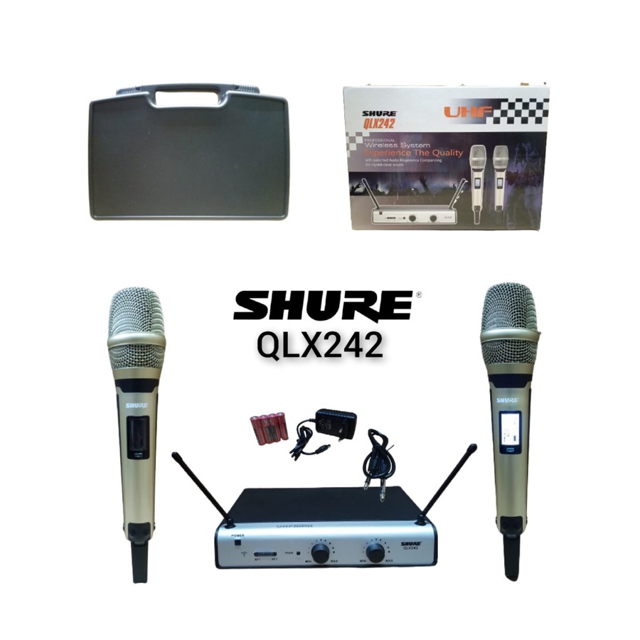 MIC WIRELESS SHURE QLX 242 MIC HANDHELD WIRELESS SHURE QLX242