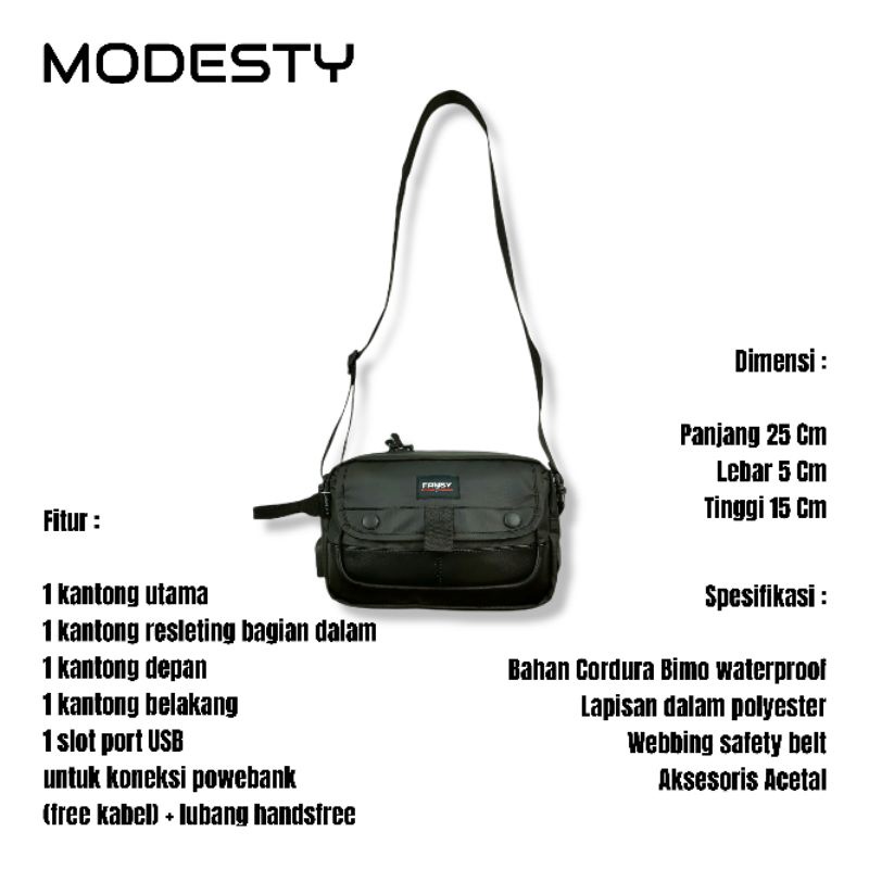 Tas pria wanita - Clutch multifungsi Fansy Modesty