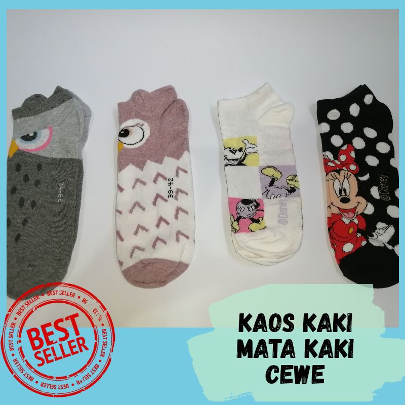 kaos kaki mata kaki motif lucu