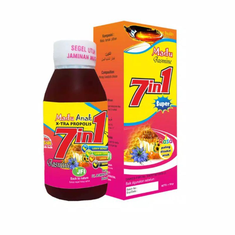 Madu Kecerdasan Anak Asli Original extra propolis 7in1 150 g