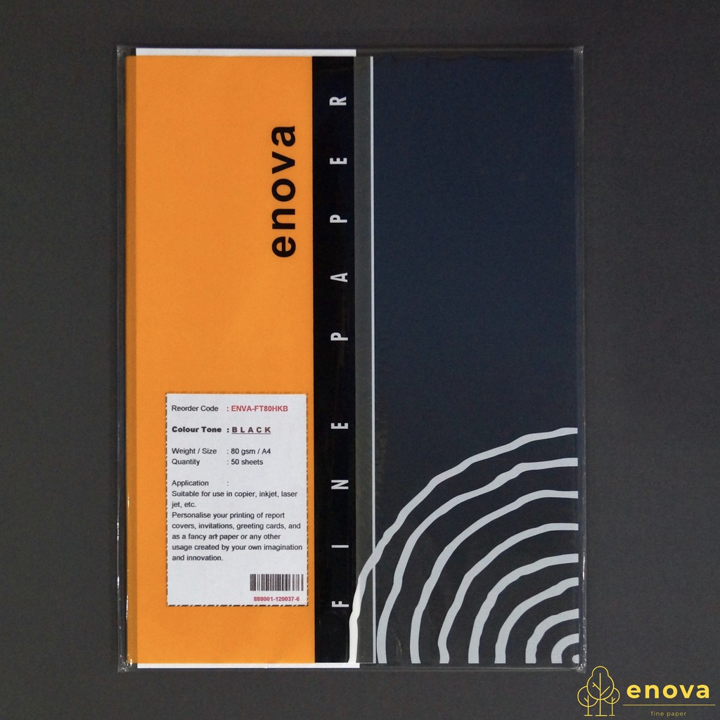 

Fancy Art Paper ENOVA | Black | A4 80GSM (Hitam)