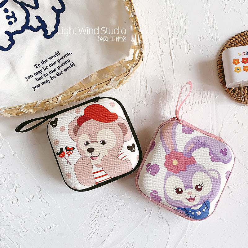 Headphone Storage Box Charging Cable Cute Cartoon Pattern Japanese And Korean Creative Design Dve8