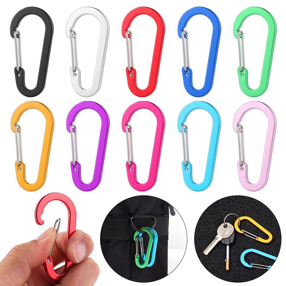 Nanas1 /2 /5pcs Memancing Carabiner Kecil Memancing Acessories Bentuk S Kait Luar Ruangan Climbing Snap Clip