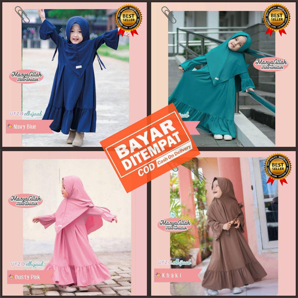 [COD] Gamis anak gamis syari anak jameela by urza elhijab size 2-3 tahun