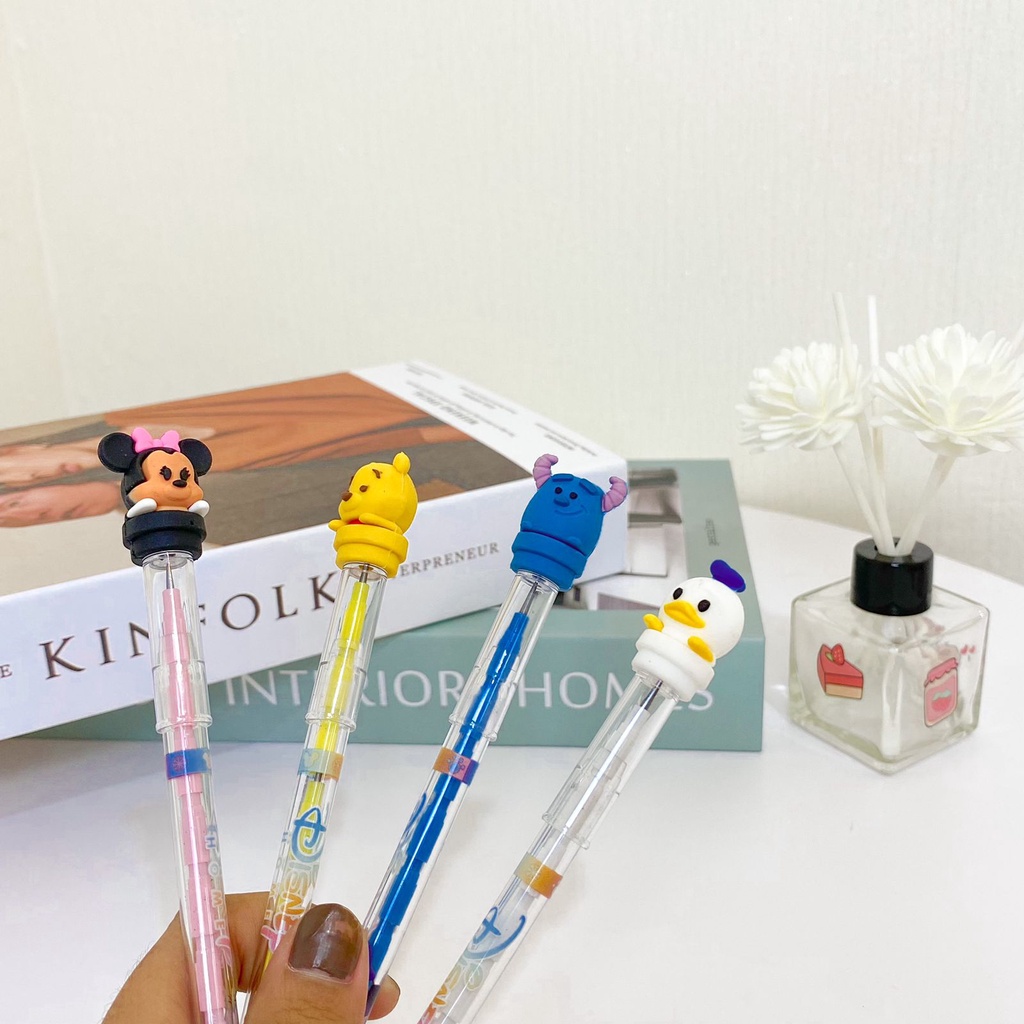 

Pensil Susun Tsum2 / Stackable Pencil Peluru / Pelor Disney Tsum Tsum Minnie Donald Pooh Sullivan Grosir COD