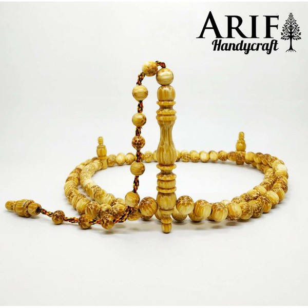 TASBIH kayu nibung atau liwung macan putih terbaik