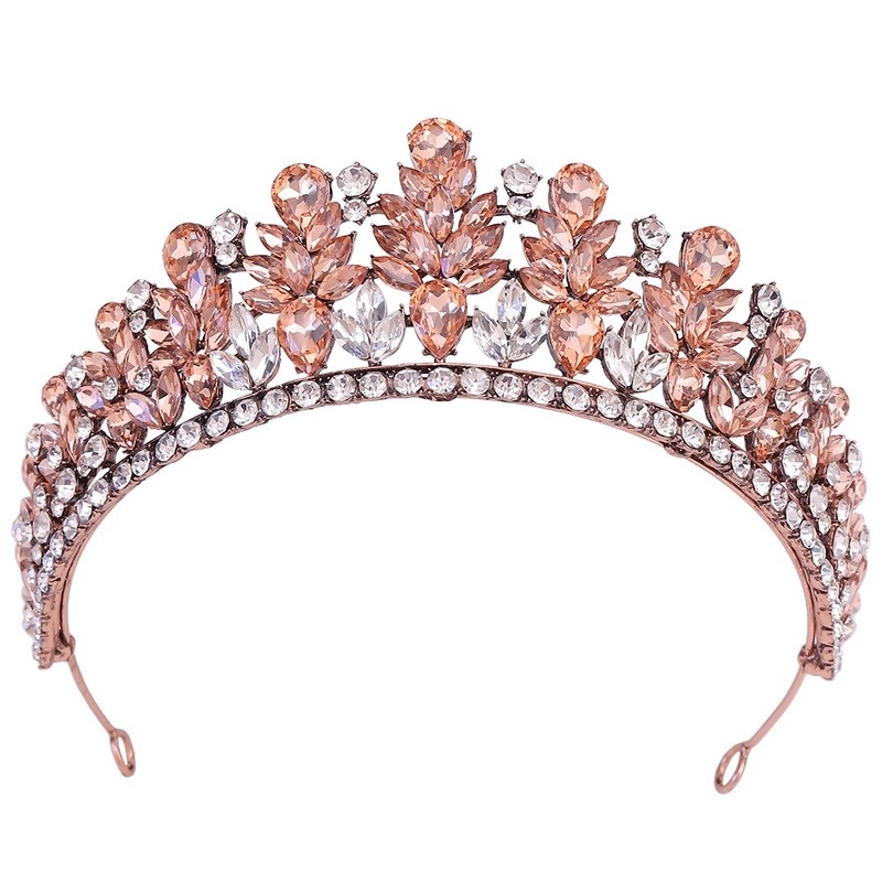 Aksesoris Mahkota Tiara Kristal Untuk Pengantin