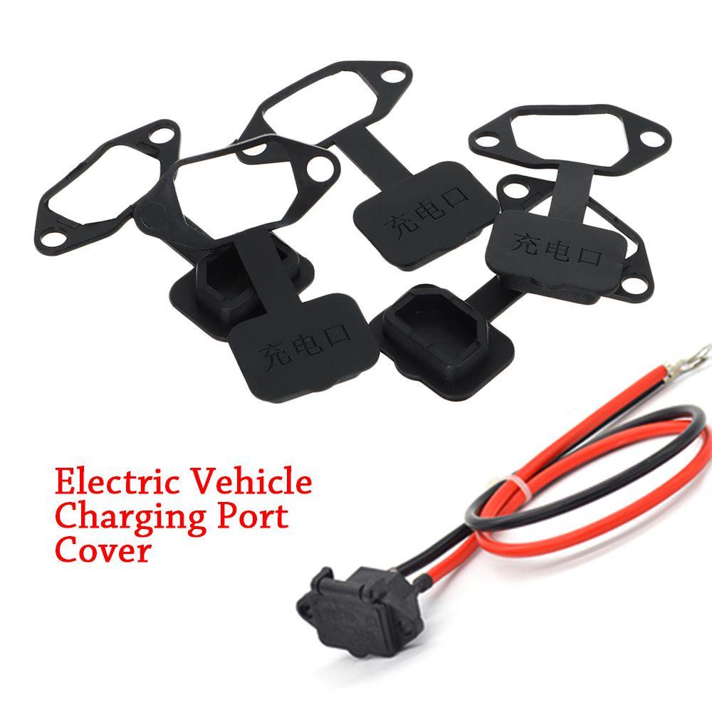 Suyo 5/10pcs Electric Charge Port PVC Elektrik Mobil Skuter Single Socket Cover Waterproof Port Pengisian Daya