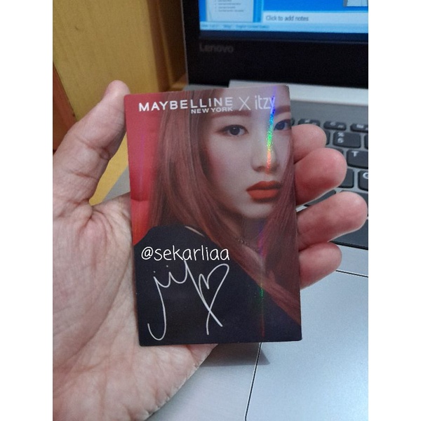 PC Photocard Chaeryong Itzy × Maybelline