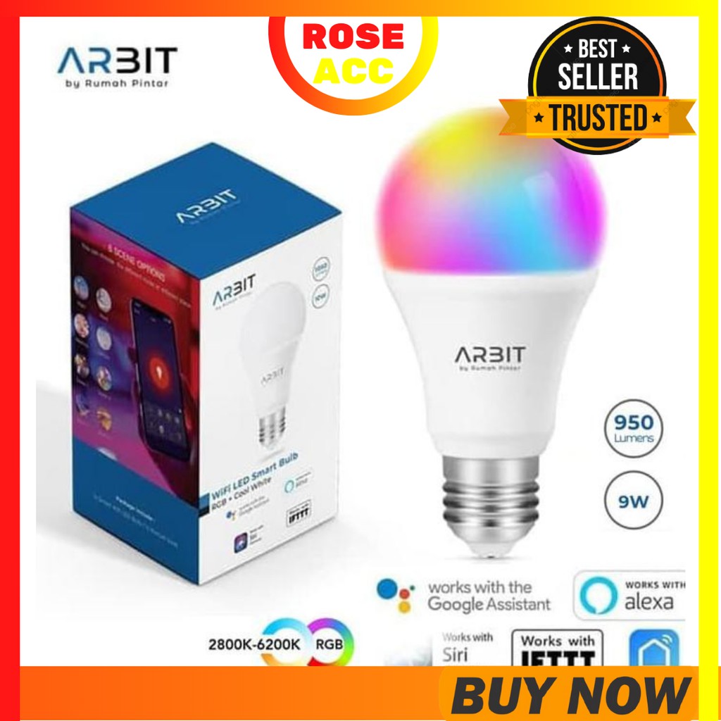 Arbit Wifi LED Smart Bulb RGB and Cool White microSD Card