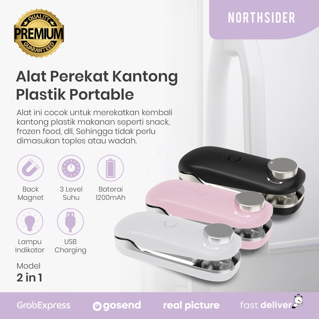 PORTABLE SEALER BAG 2in1 | ALAT PEREKAT KANTONG PLASTIK SNACK MAKANAN